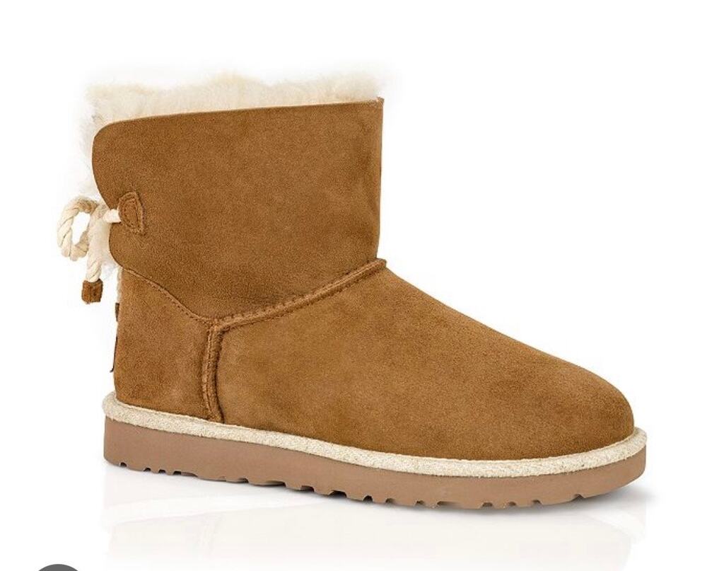 UGG Selene Rope Bailey Bow Boots Size 10